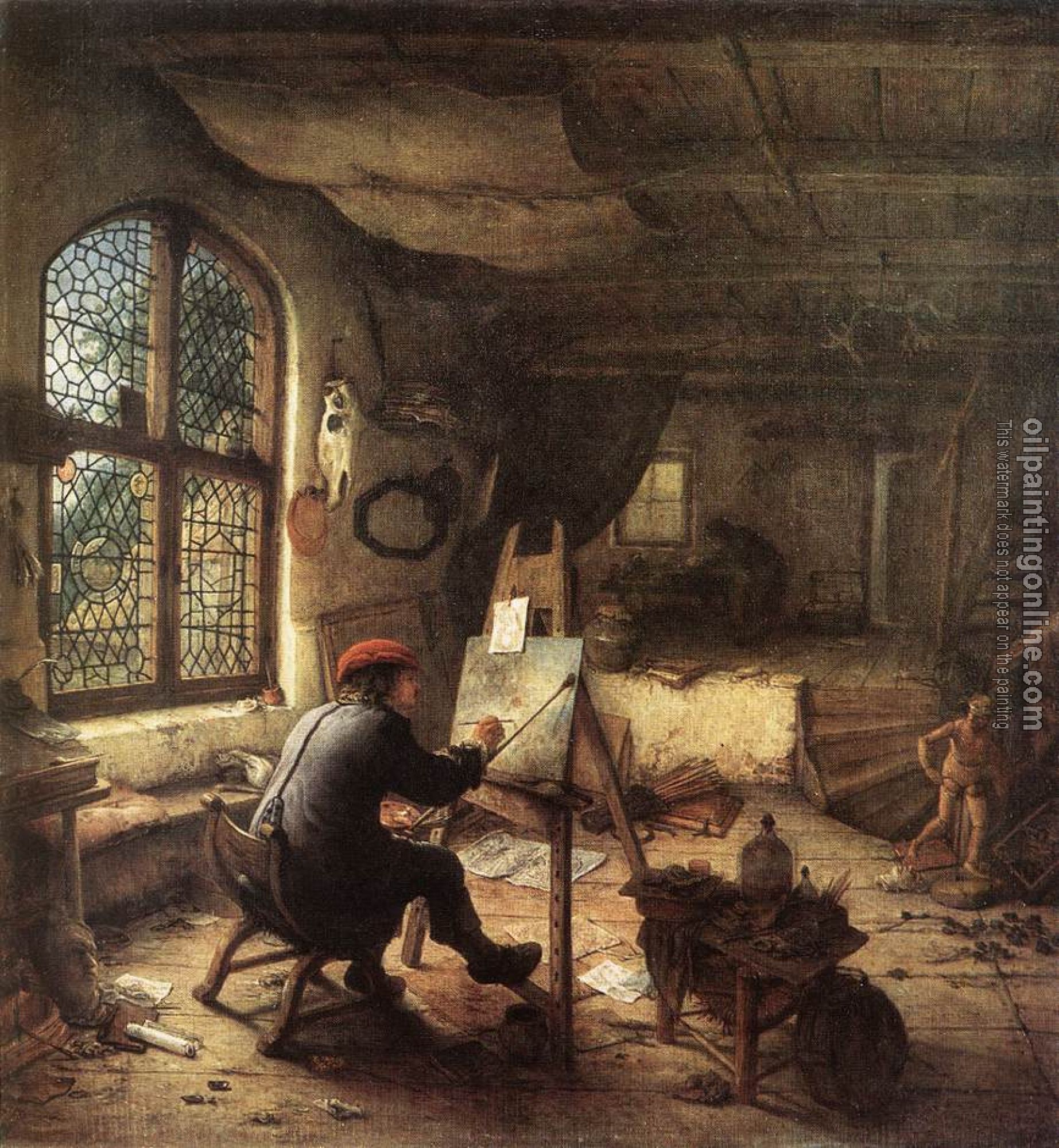 Ostade, Adriaen Jansz van - The Painter in His Studio